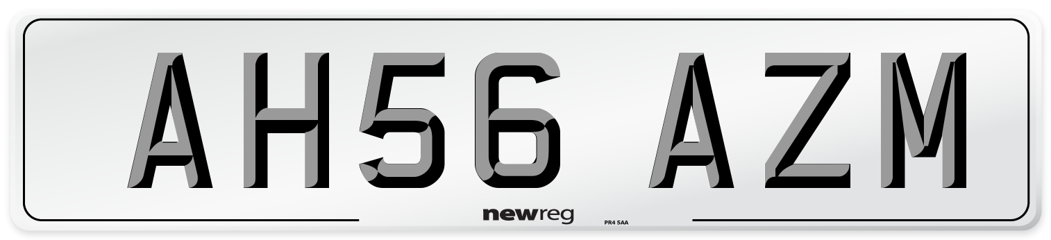 AH56 AZM Number Plate from New Reg